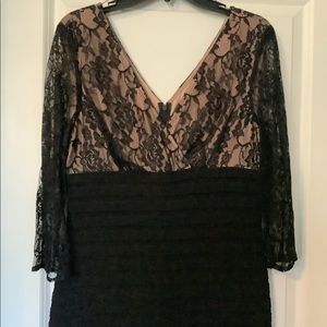 Lace and satinish holiday dress. Wore once. Very sexy on